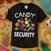 Candy Security Halloween Costume Party Kids T-Shirt thumb 3
