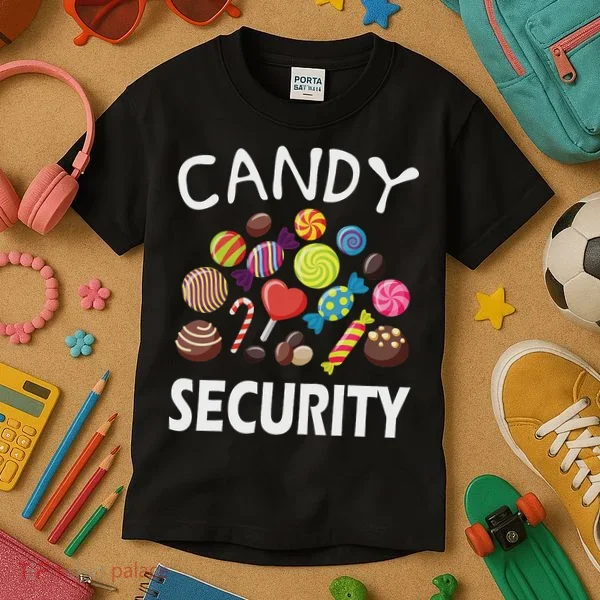 Candy Security Halloween Costume Party Kids T-Shirt