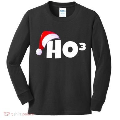 Christmas Santa Hohoho Math & Physics Joke Kids Long Sleeve Shirt