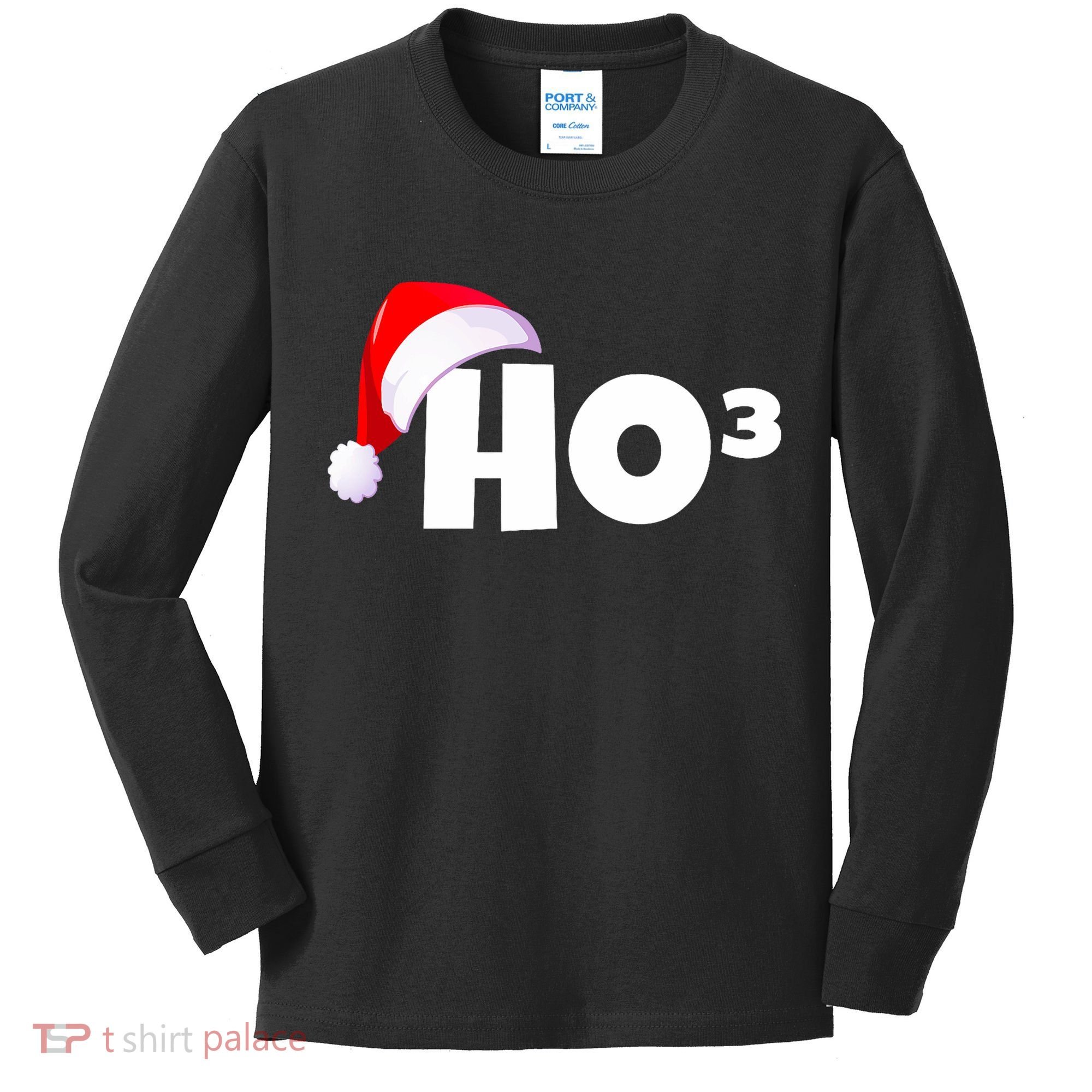 Christmas Santa Hohoho Math & Physics Joke Kids Long Sleeve Shirt