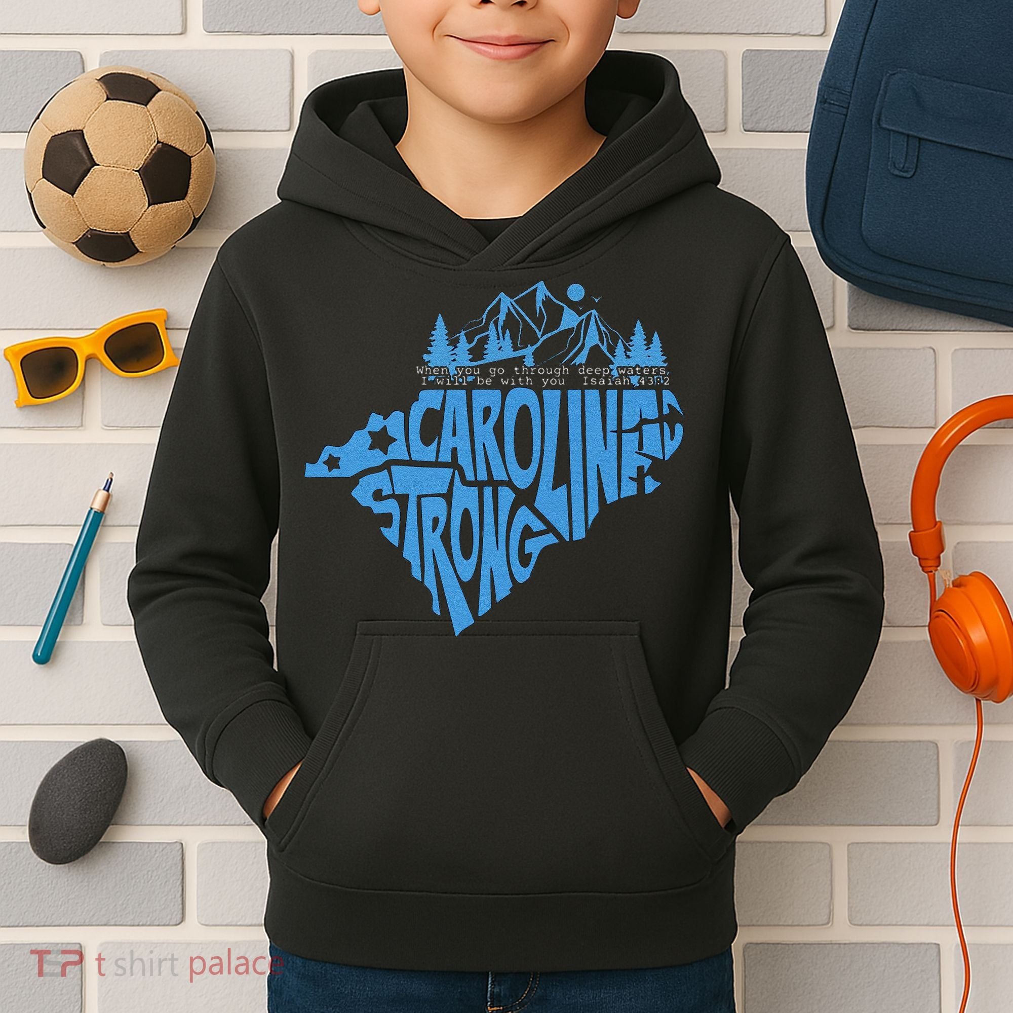Carolina Strong Hurricane Relief Western Nc Kids Hoodie