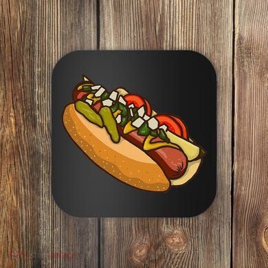 Chicago Style Hot Dog Lover Coaster