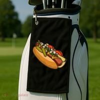 Chicago Style Hot Dog Lover Golf Towel thumb 2