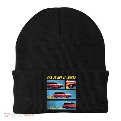 Car So Hot It Burns Comic Beanie