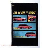 Car So Hot It Burns Comic Golf Towel thumb 0