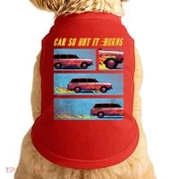 Car So Hot It Burns Comic Doggie Tank thumb 0