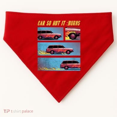 Car So Hot It Burns Comic USA-Made Doggie Bandana