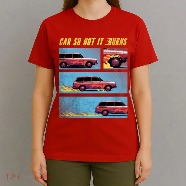Car So Hot It Burns Comic T-Shirt