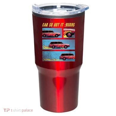 Car So Hot It Burns Comic Tumbler