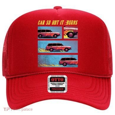 Car So Hot It Burns Comic Hat