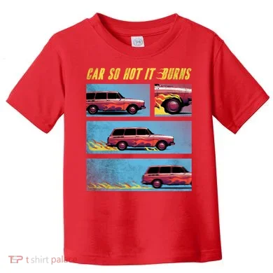 Car So Hot It Burns Comic Toddler T-Shirt