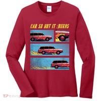 Car So Hot It Burns Comic Women's Long Sleeve Shirt thumb 0