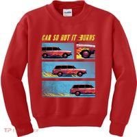 Car So Hot It Burns Comic Kids Sweatshirt thumb 0