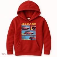 Car So Hot It Burns Comic Kids Hoodie thumb 0