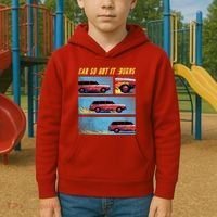 Car So Hot It Burns Comic Kids Hoodie thumb 2