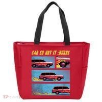Car So Hot It Burns Comic Tote Bag thumb 0