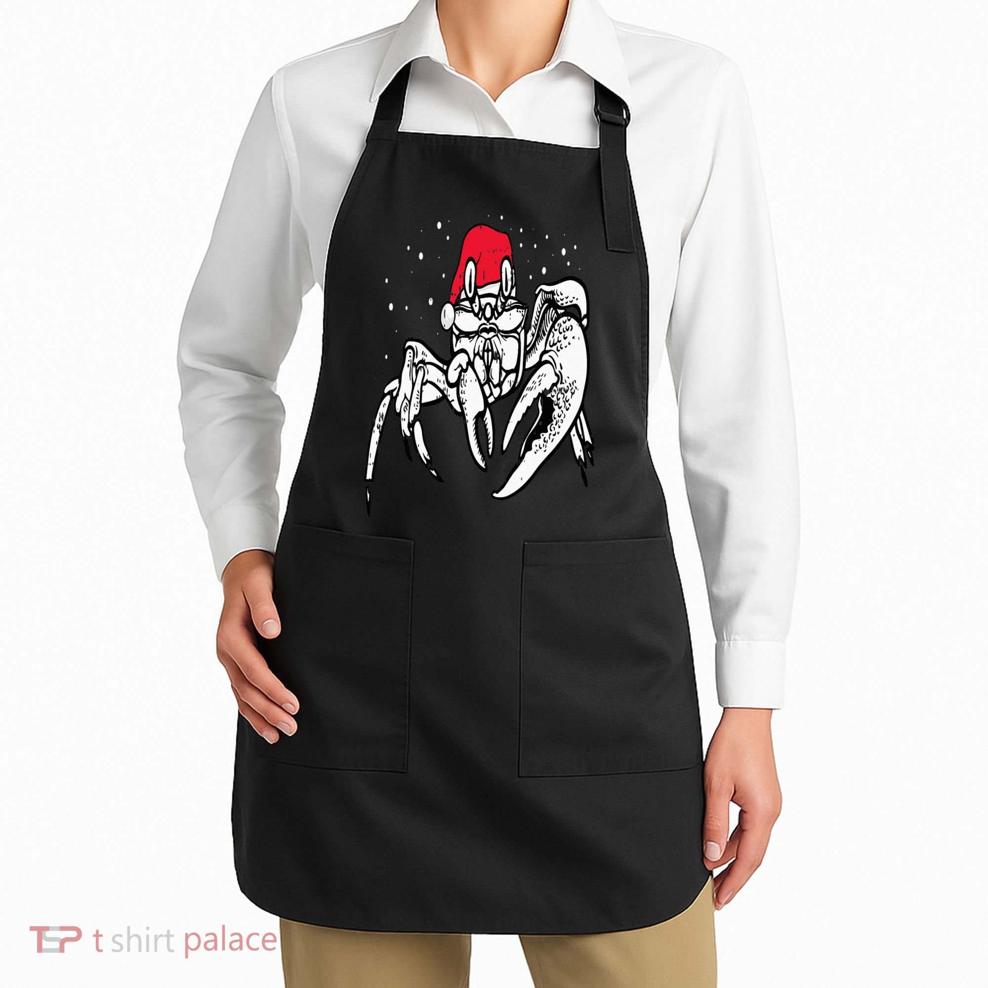 Crab Santa Hat Christmas Pajama XMas Holiday Animal Apron