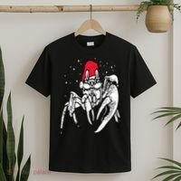 Crab Santa Hat Christmas Pajama XMas Holiday Animal T-Shirt thumb 2