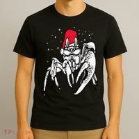 Crab Santa Hat Christmas Pajama XMas Holiday Animal T-Shirt thumb 3