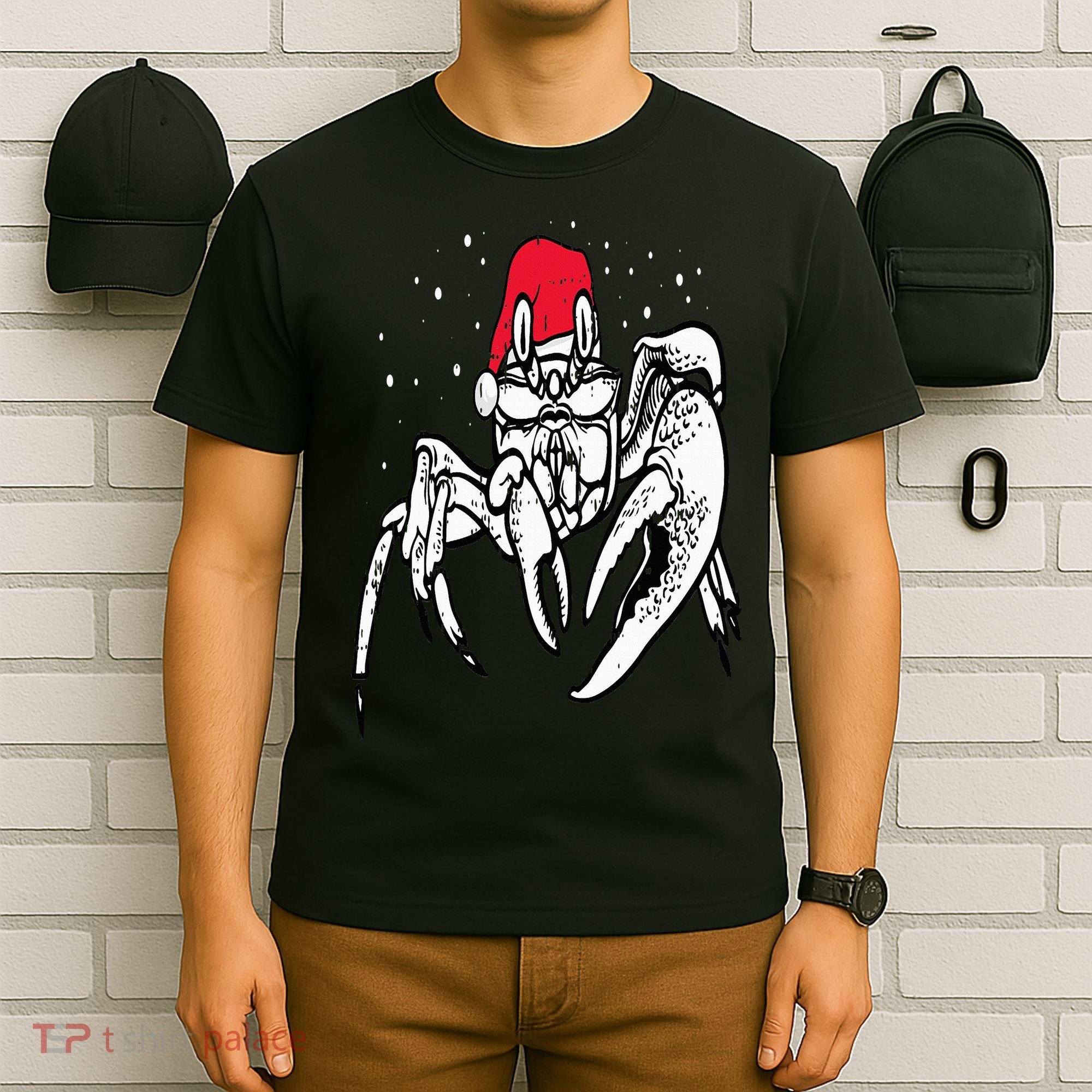 Crab Santa Hat Christmas Pajama XMas Holiday Animal T-Shirt