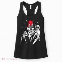 Crab Santa Hat Christmas Pajama XMas Holiday Animal Women's Tank Top thumb 0