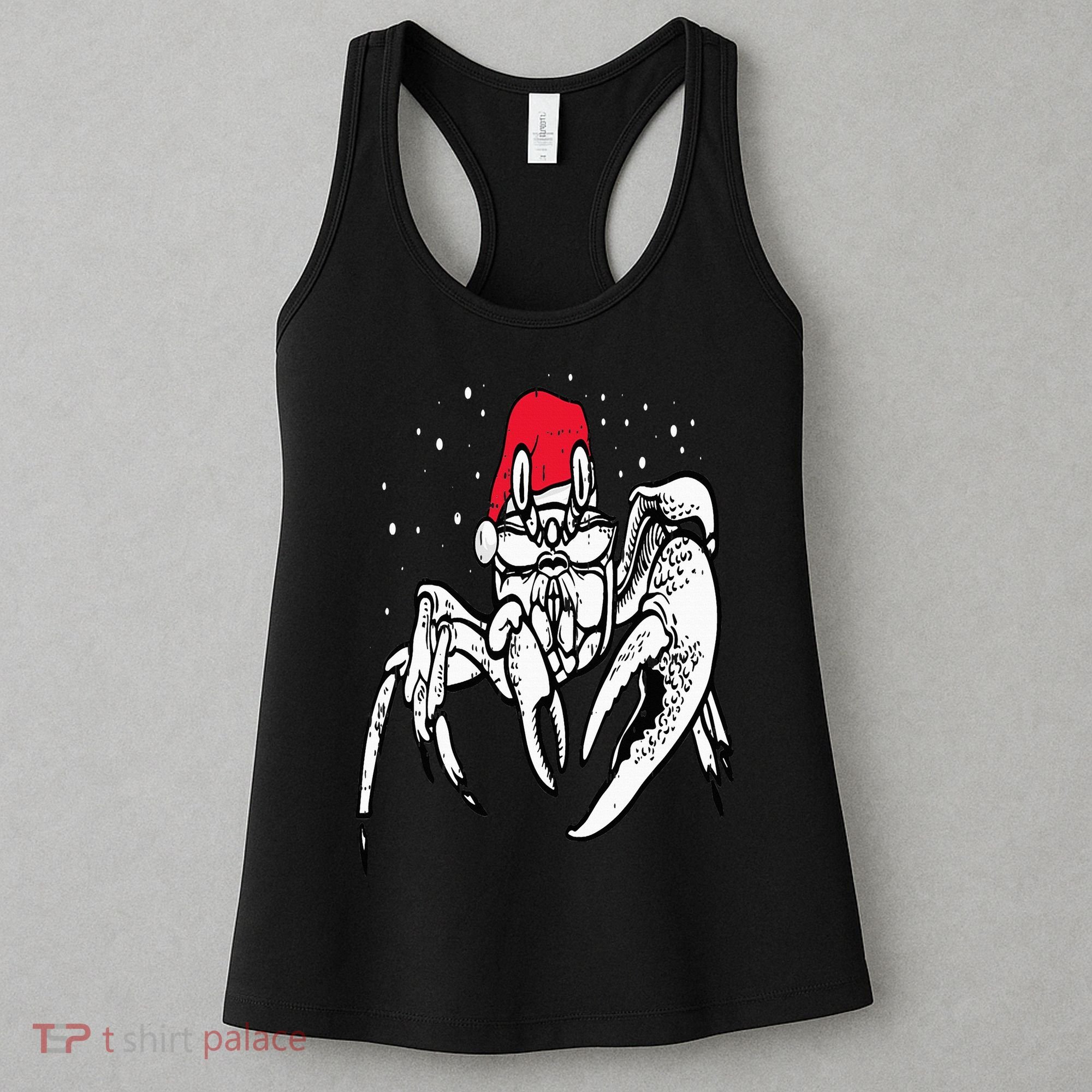 Crab Santa Hat Christmas Pajama XMas Holiday Animal Women's Tank Top