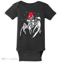 Crab Santa Hat Christmas Pajama XMas Holiday Animal Baby Bodysuit thumb 0