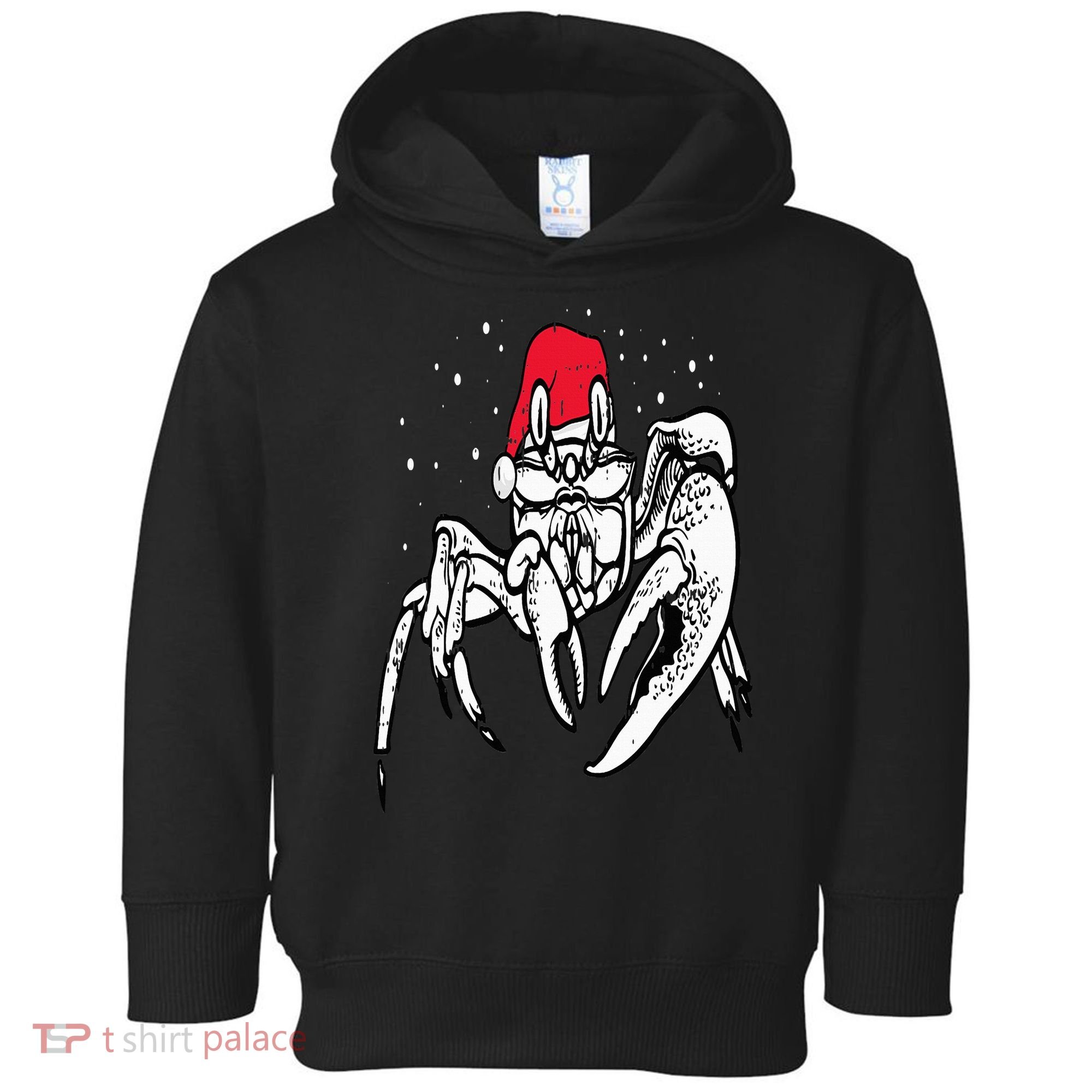 Crab Santa Hat Christmas Pajama XMas Holiday Animal Toddler Hoodie