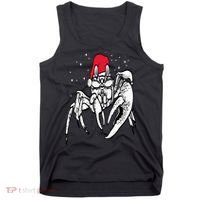 Crab Santa Hat Christmas Pajama XMas Holiday Animal Tank Top thumb 0