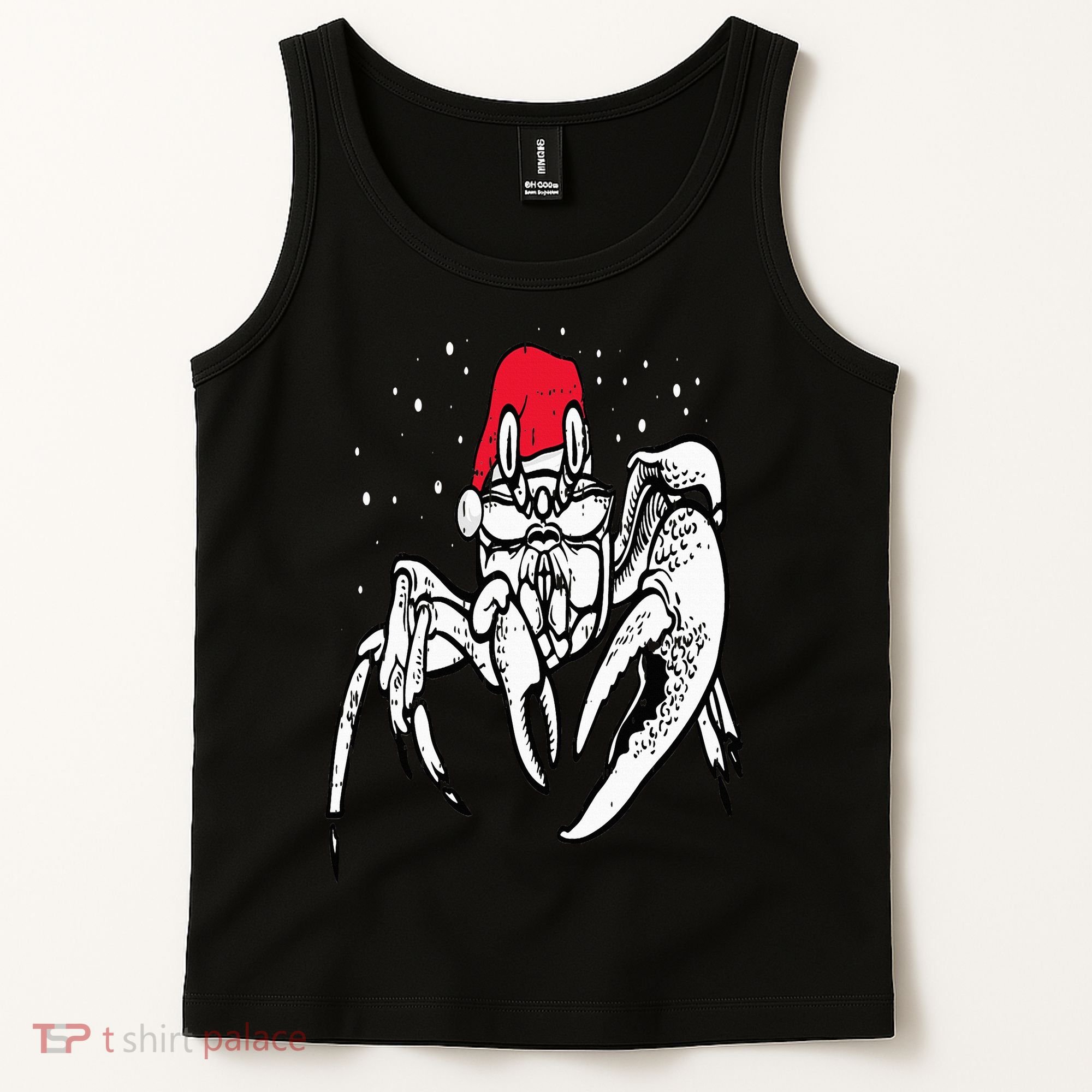 Crab Santa Hat Christmas Pajama XMas Holiday Animal Tank Top