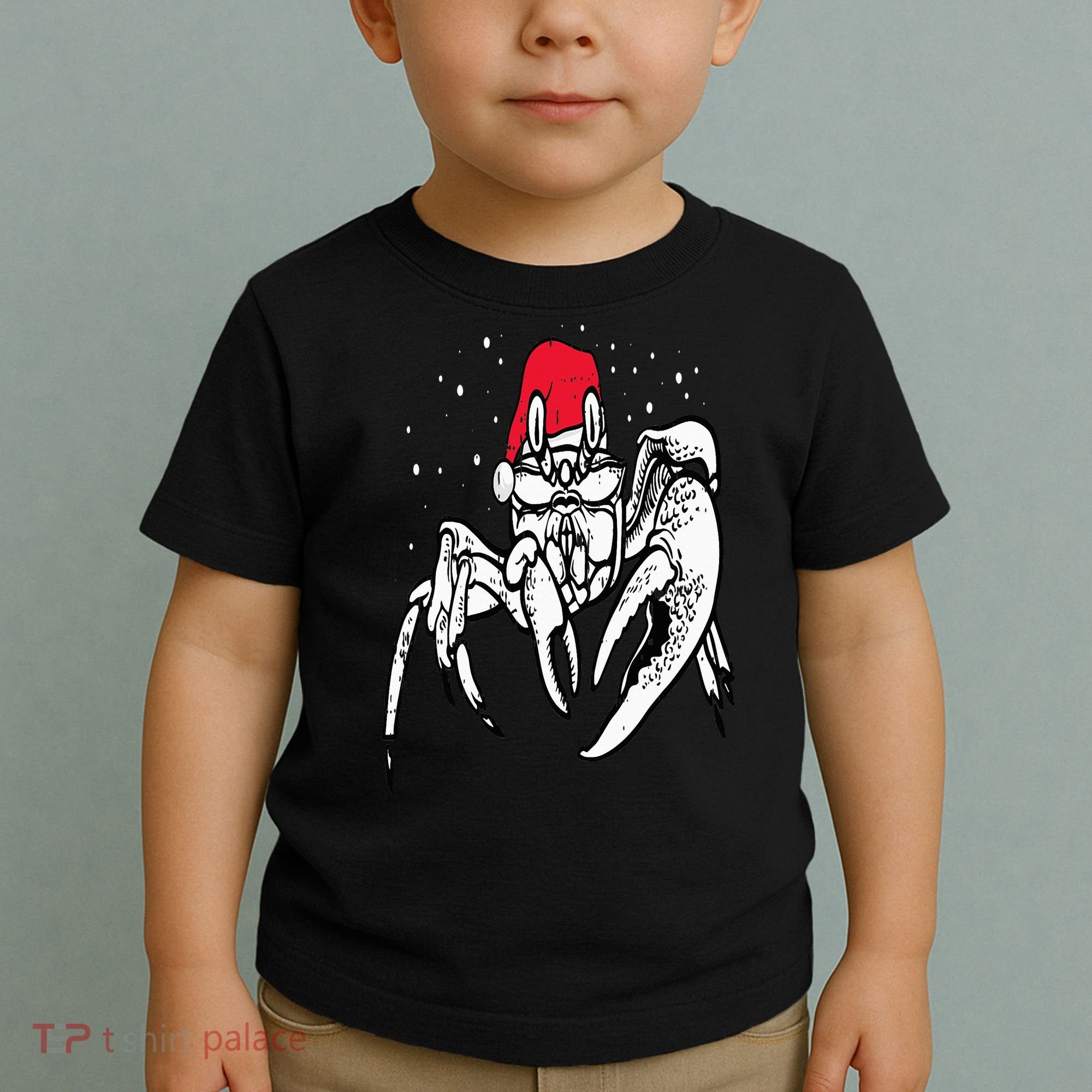 Crab Santa Hat Christmas Pajama XMas Holiday Animal Toddler T-Shirt
