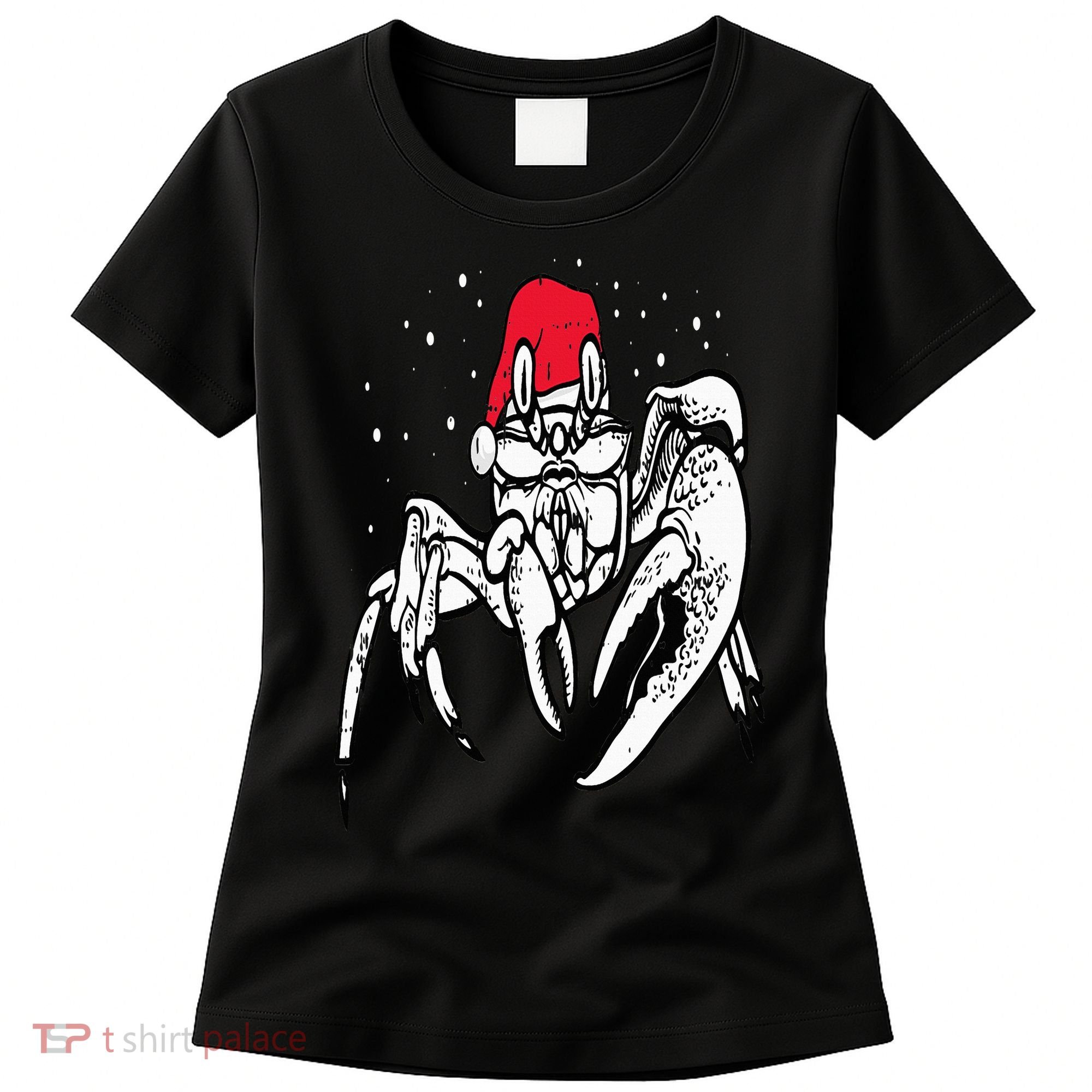 Crab Santa Hat Christmas Pajama XMas Holiday Animal Women's T-Shirt