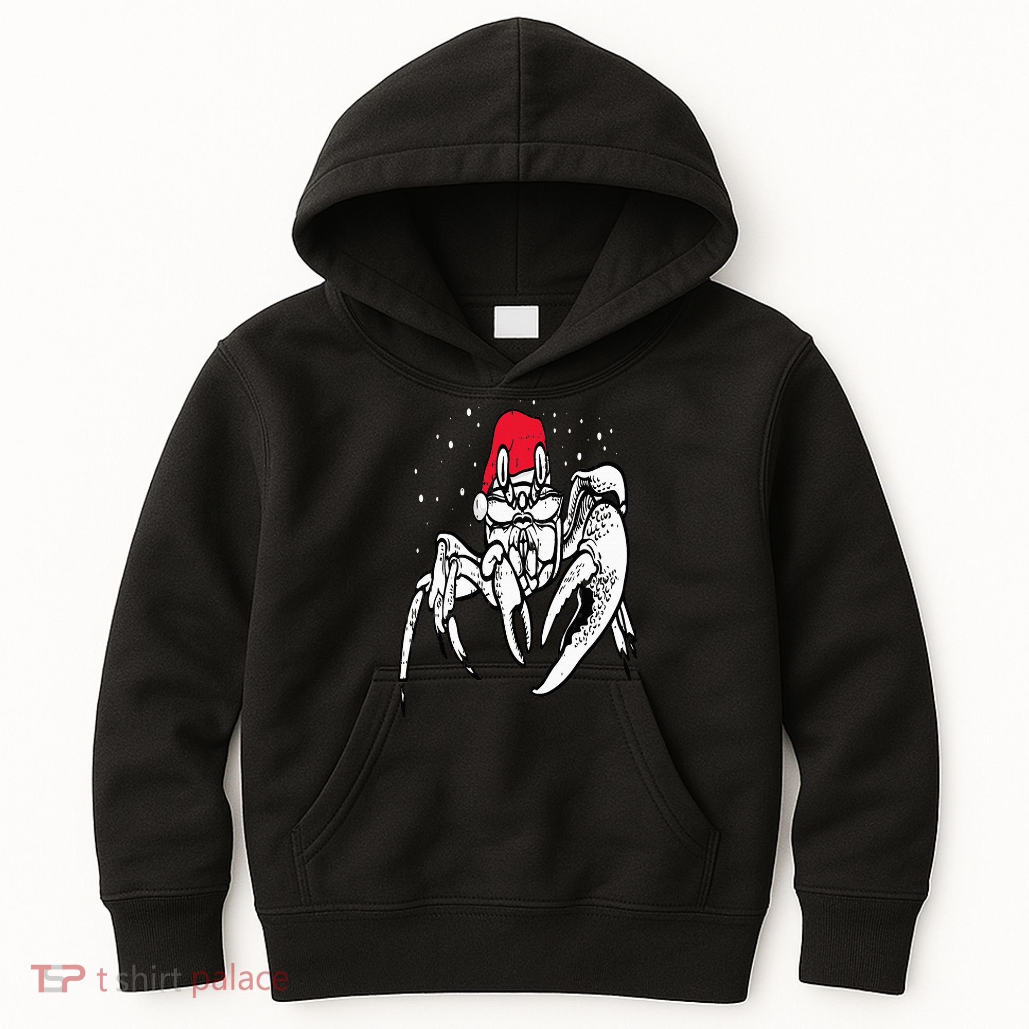 Crab Santa Hat Christmas Pajama XMas Holiday Animal Kids Hoodie