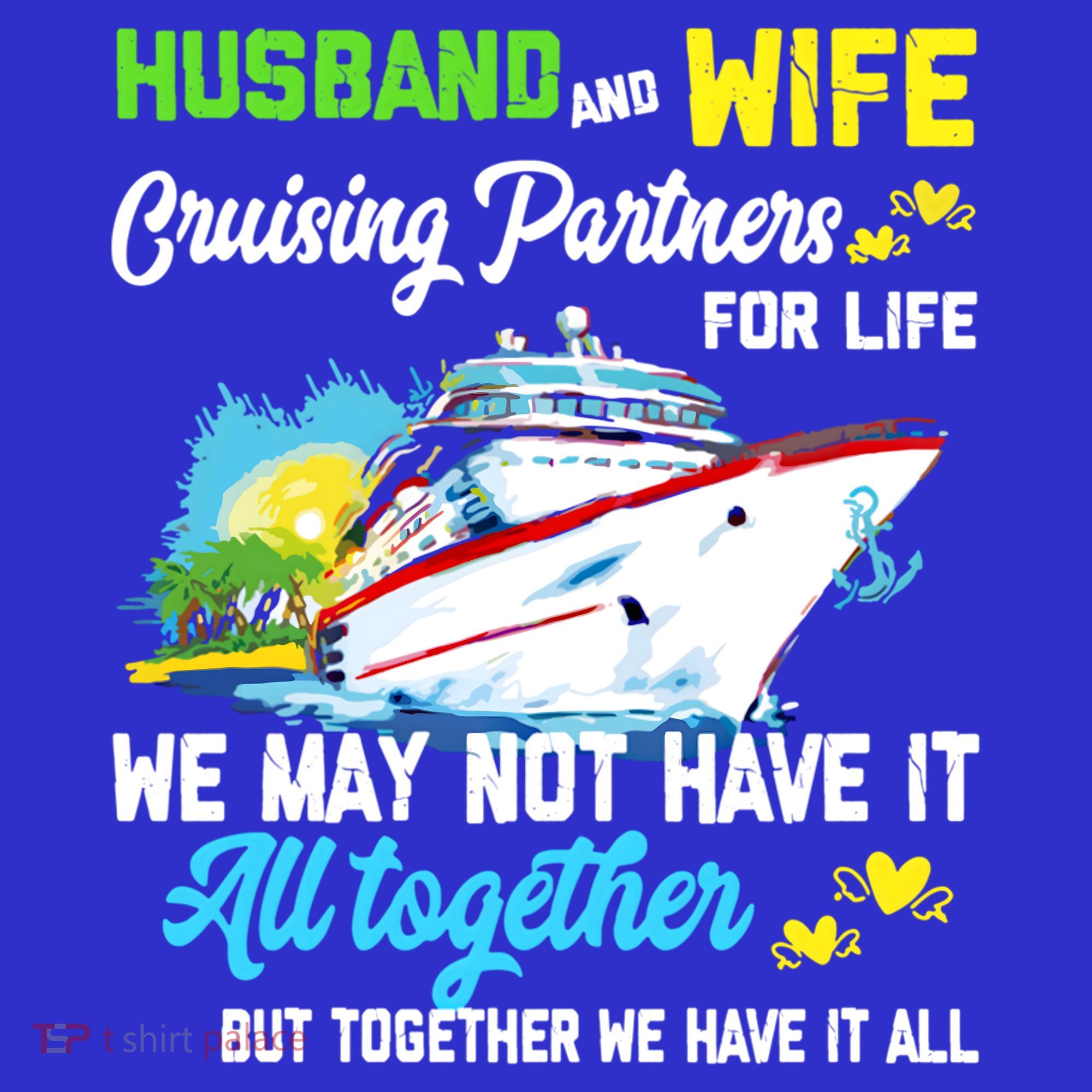 Cruise Ship Husband And Wife Cruising Partners For Life Gift Polo