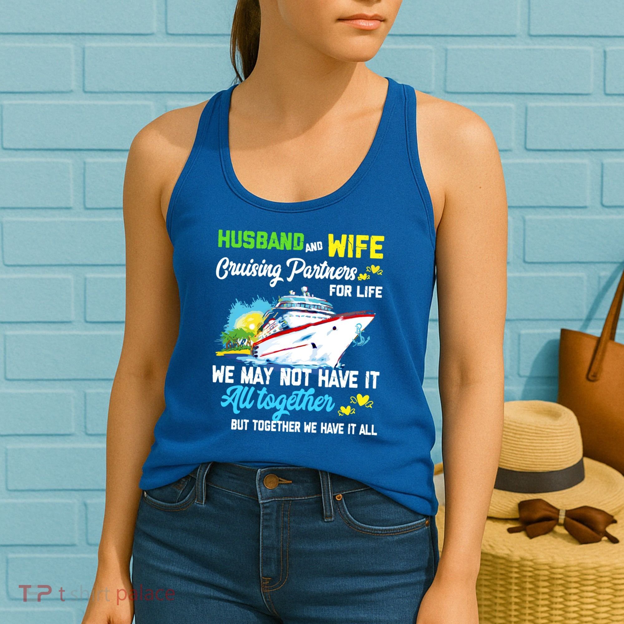Cruise Ship Husband And Wife Cruising Partners For Life Gift Women's Tank Top