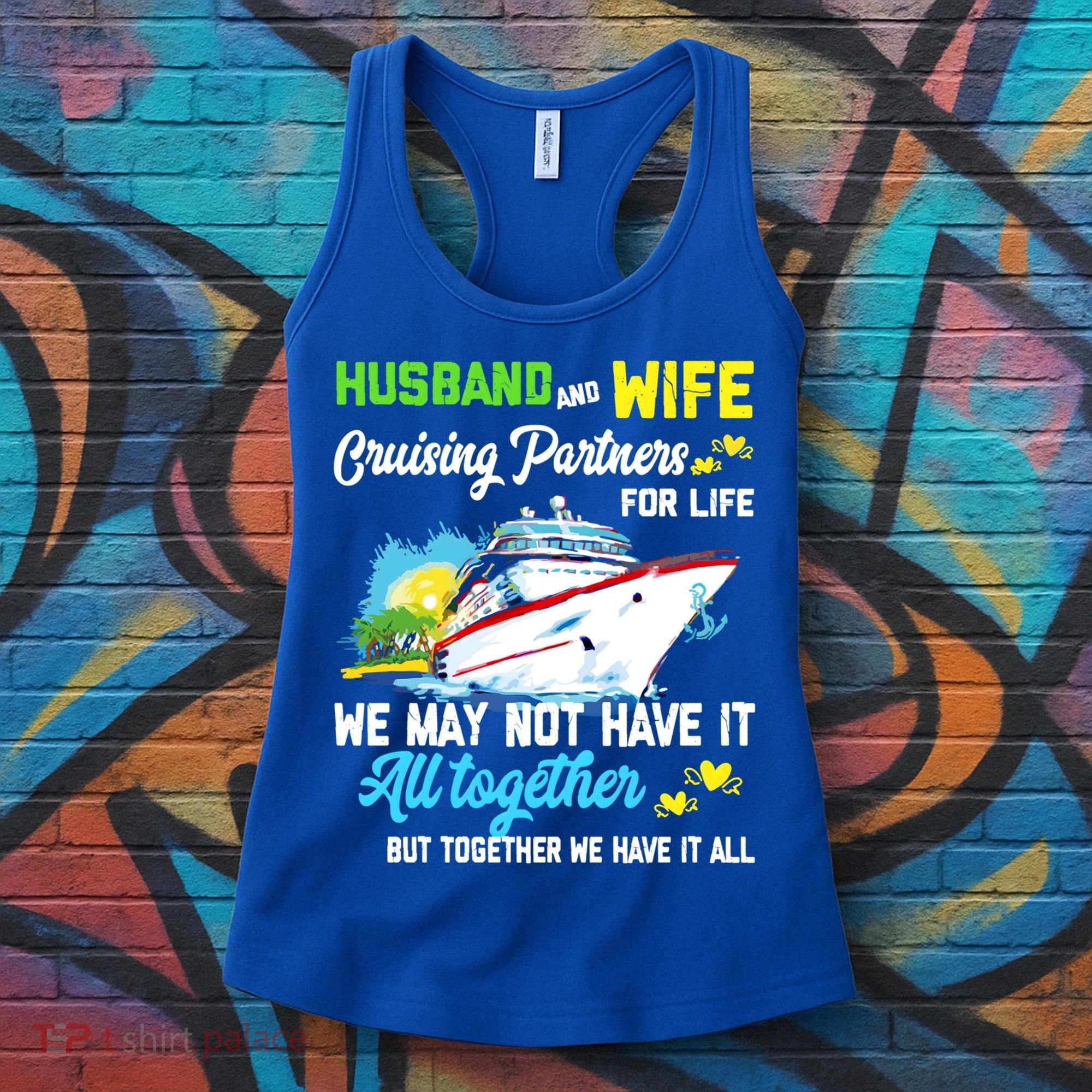Cruise Ship Husband And Wife Cruising Partners For Life Gift Women's Tank Top