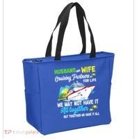 Cruise Ship Husband And Wife Cruising Partners For Life Gift Tote Bag thumb 2