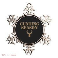 Cunting Season Hunting Season Deer Hunting Ornament thumb 0