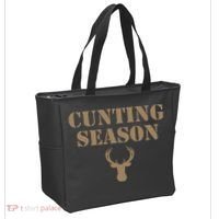 Cunting Season Hunting Season Deer Hunting Tote Bag thumb 2
