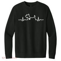 Cute Scottie Heart Heartbeat Scottish Terrier Gift Dog Lover Gift V.I.T. Fleece Crew Sweatshirt thumb 0