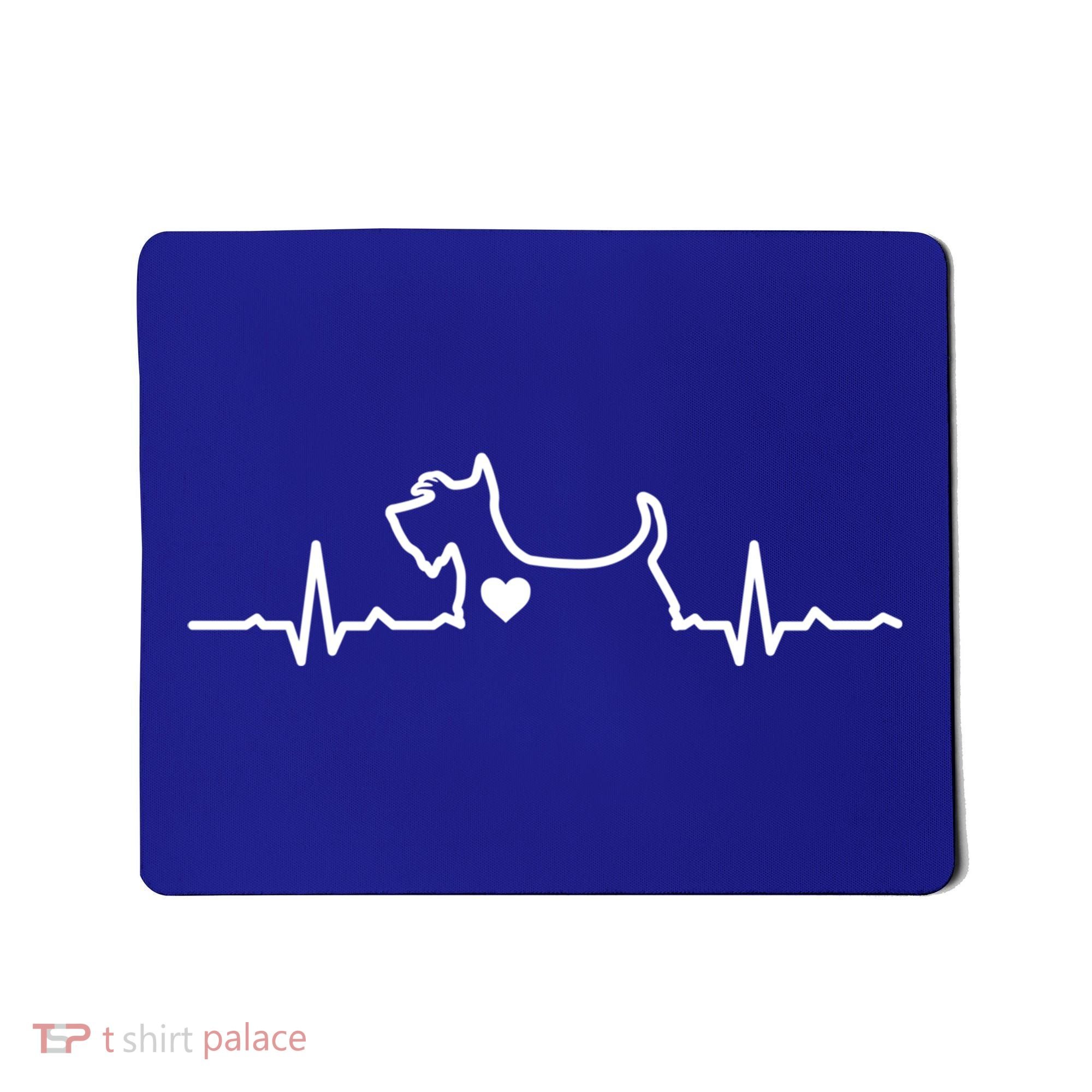 Cute Scottie Heart Heartbeat Scottish Terrier Gift Dog Lover Gift Mousepad