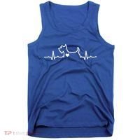 Cute Scottie Heart Heartbeat Scottish Terrier Gift Dog Lover Gift Tank Top thumb 0