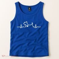 Cute Scottie Heart Heartbeat Scottish Terrier Gift Dog Lover Gift Tank Top thumb 2
