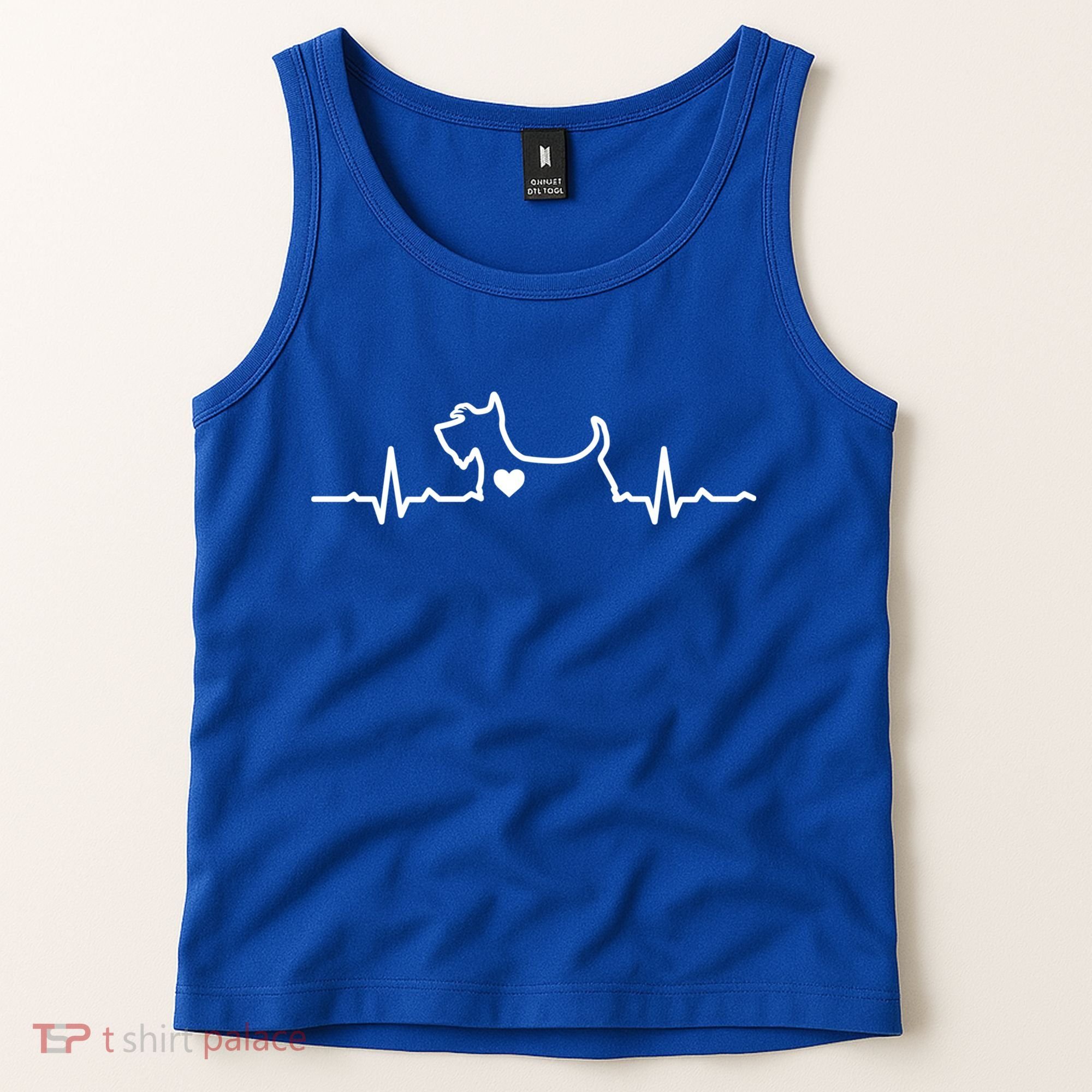 Cute Scottie Heart Heartbeat Scottish Terrier Gift Dog Lover Gift Tank Top