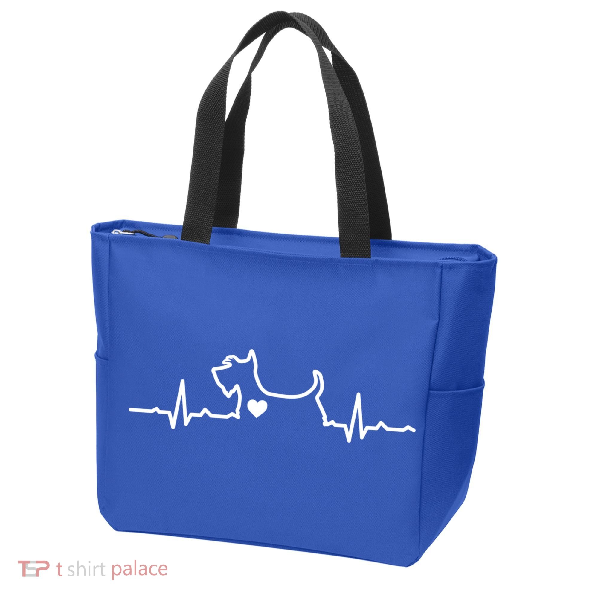 Cute Scottie Heart Heartbeat Scottish Terrier Gift Dog Lover Gift Tote Bag