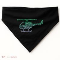 Chopper Silhouette Helicopter Pilot Helicopter USA-Made Doggie Bandana thumb 0