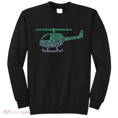 Chopper Silhouette Helicopter Pilot Helicopter Sweatshirt