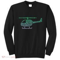 Chopper Silhouette Helicopter Pilot Helicopter Sweatshirt thumb 0