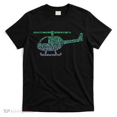 Chopper Silhouette Helicopter Pilot Helicopter T-Shirt