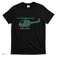 Chopper Silhouette Helicopter Pilot Helicopter T-Shirt thumb 0
